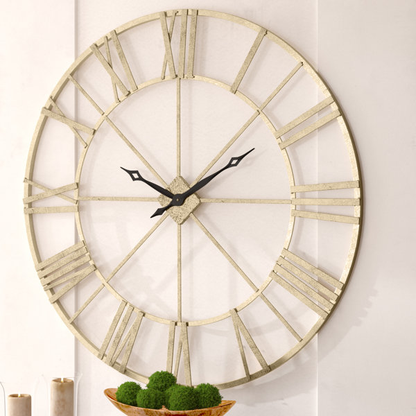 Oversized Round Gold 48" Wall Clock & Reviews AllModern